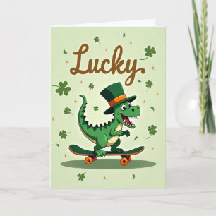 Clover Lucky Dino Kul Tids Kort