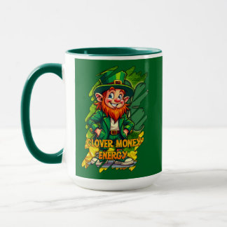Clover Money Energy – Lucky Leprechaun - caneca Mugg