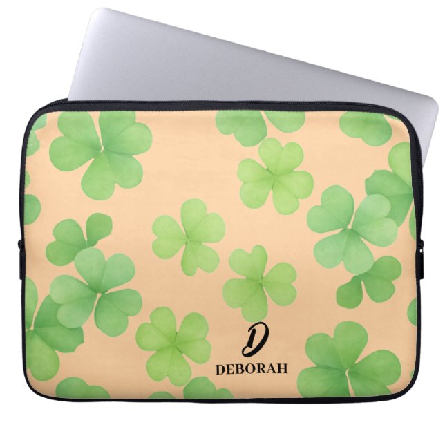Clover Monogram datorhölje Laptop Fodral (Framsidan)