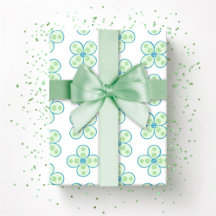 Clover Moroccan Quatrefoil i grönt och akvamarin