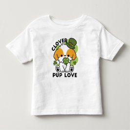 Clover Pup Love – St. Patrick's Day Hunddesign T Shirt