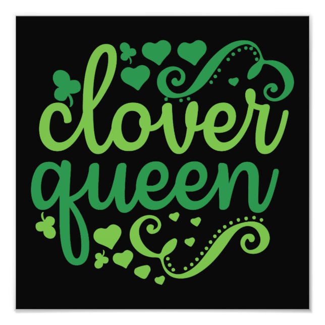 clover queen - St. Patrick's Day Fototryck (Framsidan)