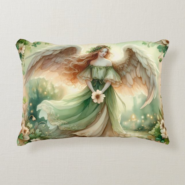 Clover Serenity Angel Prydnadskudde (Framsidan)