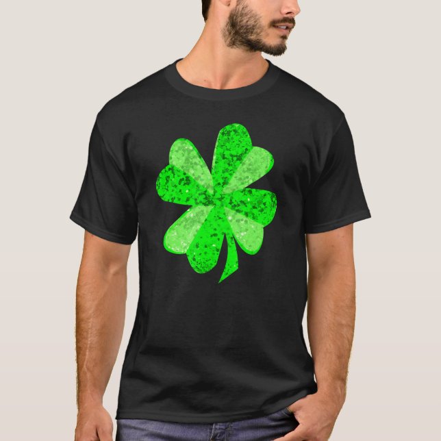 Clover Shamrock Funny St Saint Patrick's Day T Shirt (Framsida)