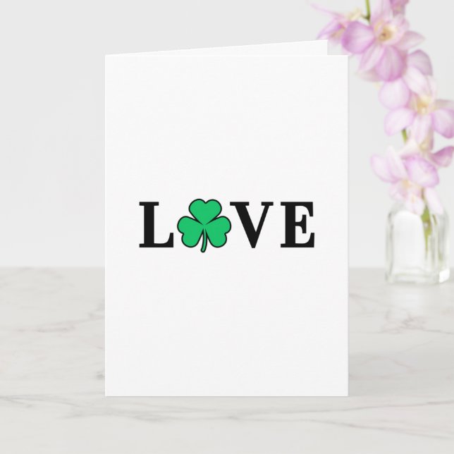 Clover Shamrock Irland KÄRLEK Elegant För Allt Möj Kort (Orkide)