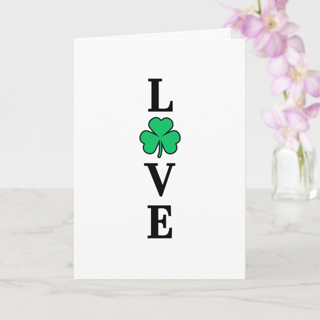 Clover Shamrock Irland KÄRLEK Elegant För Alltjänl Kort (Orkide)