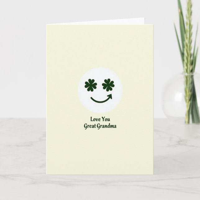 Clover Smile Great Grandma Card Kort (Framsida)