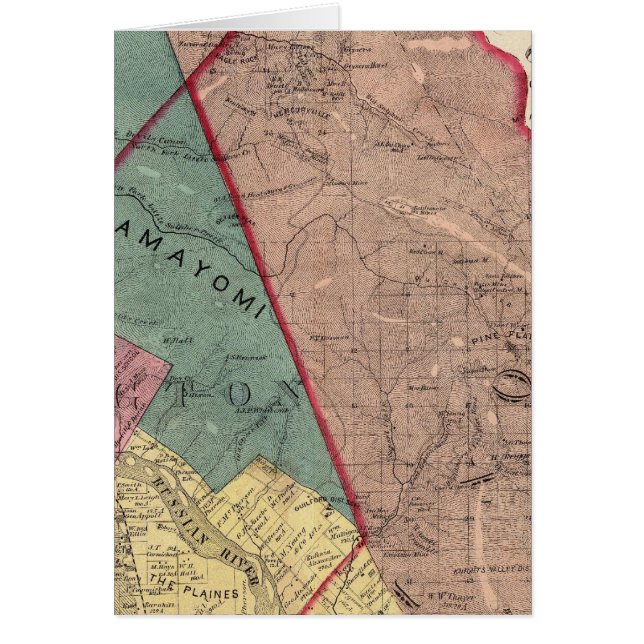 Cloverdale, Washington, Mendocino Hälsningskort (Framsidan)