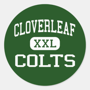 Cloverleaf - Colts - High School - Medina Ohio Runt Klistermärke