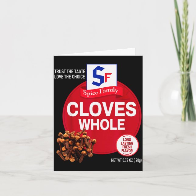 Cloves Whole Halloween Sce Costume Group Matching  Kort (Framsida)