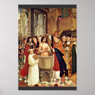 Clovis' Baptism by Meister des Heidet Ägidius (B Poster