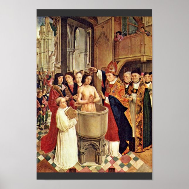 Clovis' Baptism by Meister des Heidet Ägidius (B Poster (Framsidan)