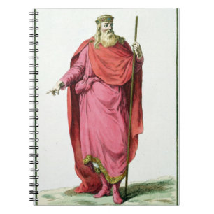 Clovis I (481-511) Kung av de saliska frankerna fr Anteckningsbok Med Spiral
