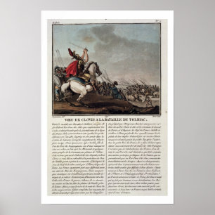Clovis I (c.466-511) vid slaget vid Tolbiac, 496 Poster