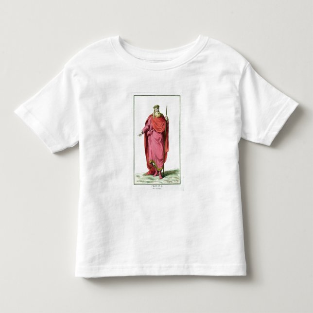 Clovis mig kung (för 481-511) av de Salian T-shirt (Framsida)