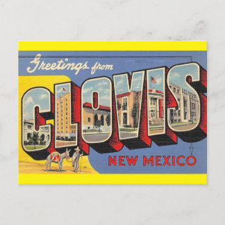 Clovis, New mexico Vintage Art Travel-vykort Vykort
