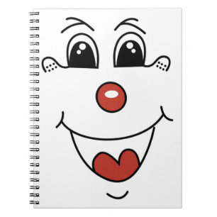CLOWN ANSIKTE ANTECKNINGSBOK MED SPIRAL