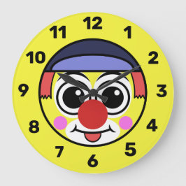 Clown Ansikte Emoji Stor Klocka