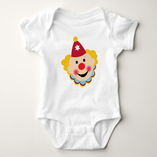 Clown Ansikte Långärmad T-Shirt (Framsida)
