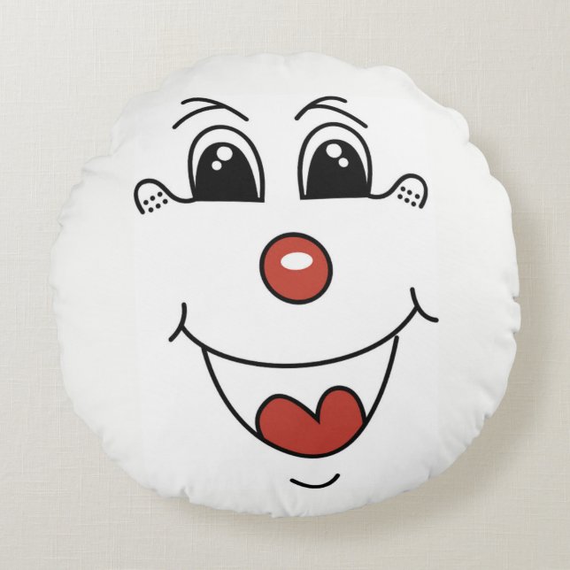 CLOWN ANSIKTE RUND KUDDE (Framsidan)