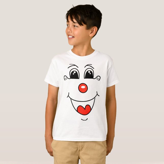 Clown Ansikte T-Shirt (Hel framsida)
