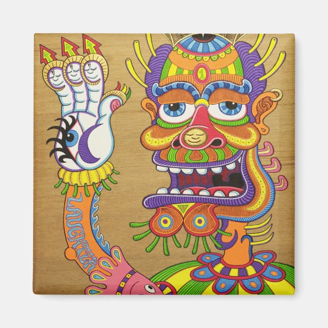 Clown är en Wiseman i Disguise Magnet (Framsidan)