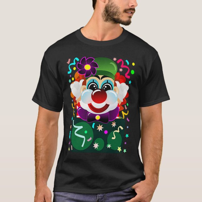 CLOWN CARNIVAL COSTUME T SHIRT (Framsida)