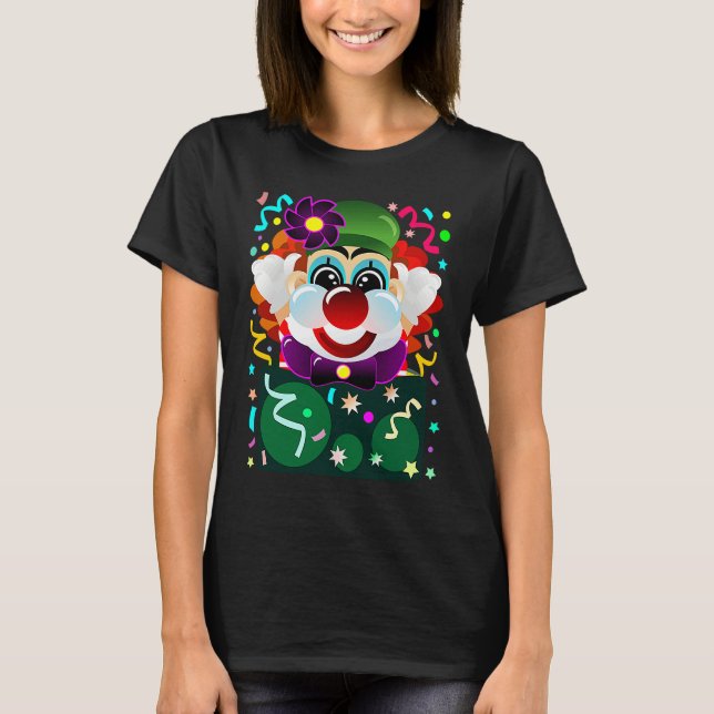 CLOWN CARNIVAL COSTUME T SHIRT (Framsida)