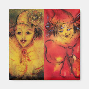 CLOWN COLLECTION Venetian Masquade Clowns Magnet
