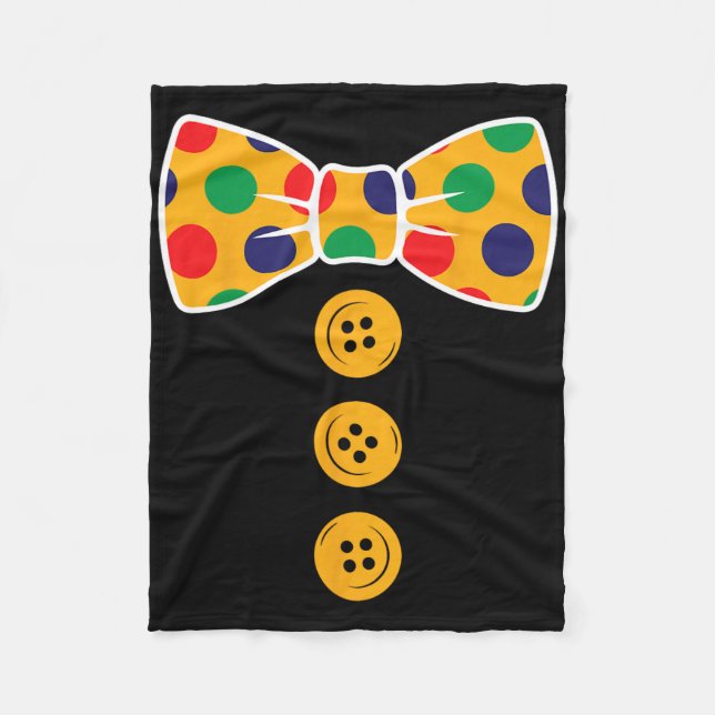 Clown Costume Halloween Funny Circus Clown Gift Th Fleecefilt (Framsidan)