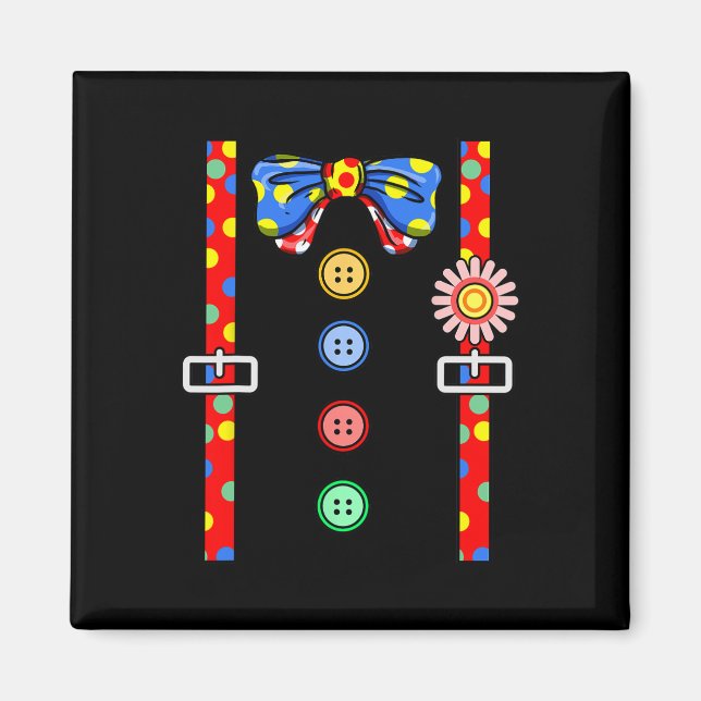 Clown Costume Halloween Magnet (Framsidan)