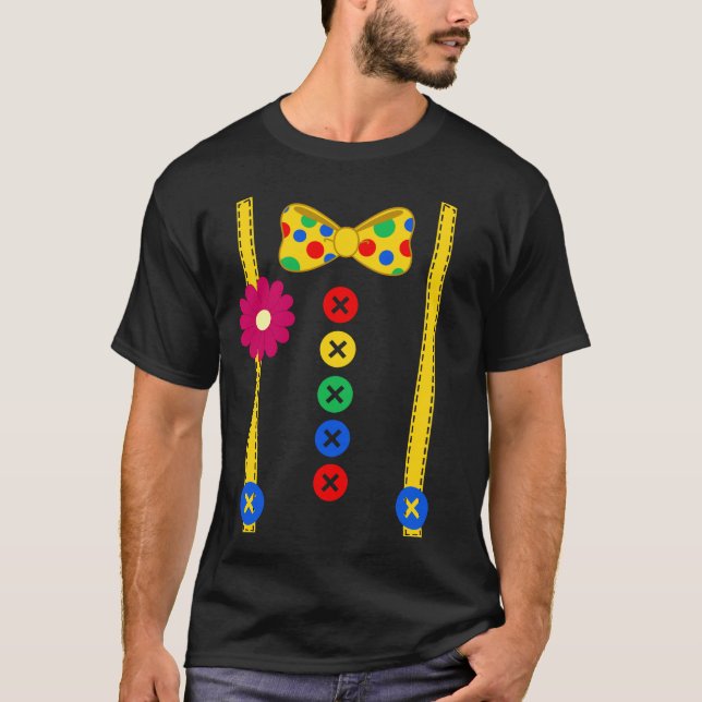 Clown Costume T-Shirt Funny Circus Halloween (Framsida)