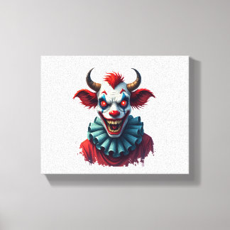 Clown Cow of Terror Canvastryck