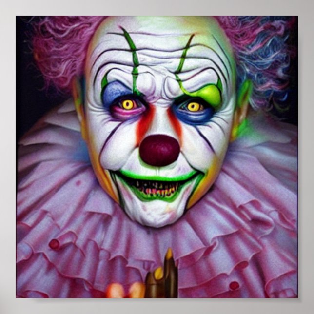 Clown Creepy Crazy Poster (Framsidan)