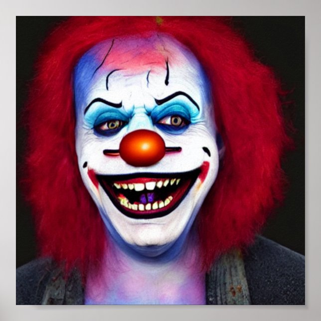 Clown Creepy Crazy Poster (Framsidan)