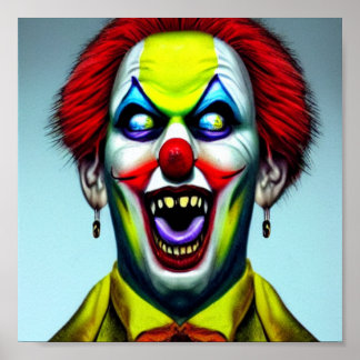 Clown Creepy Crazy Poster