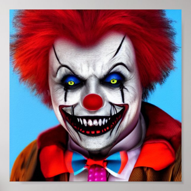 Clown Creepy Crazy Poster (Framsidan)