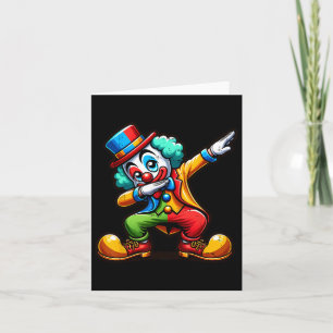 Clown Dabbing Funny Dancing Dab Boys Girls Kids Kort