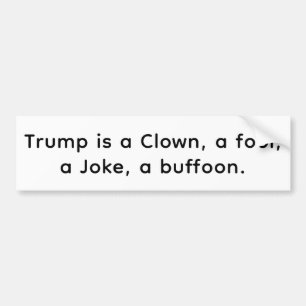 Clown dåre skämt buffo Trump Hankamer Artjunkhaus Bildekal