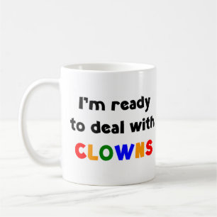 clown deal med kaffemugg