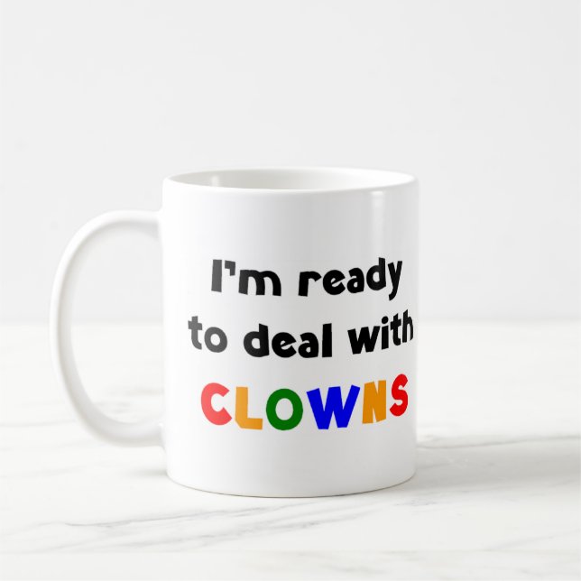 clown deal med kaffemugg (Vänster)