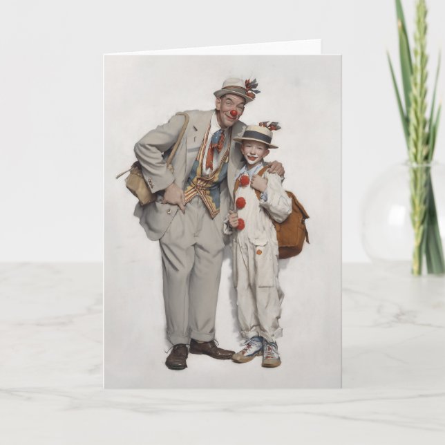 Clown Duo, Far och Son Inbjudan (Framsida)