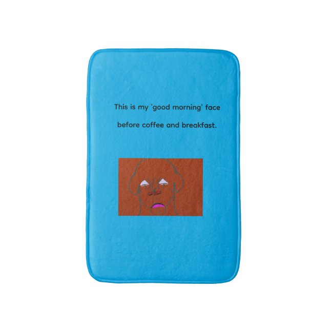 Clown-Faced Dog Cartoon Sketch Badrumsmatta (Framsidan (Vertikal))