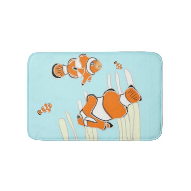 Clown Fish Bath Mat version 2 Badrumsmatta (Framsidan)