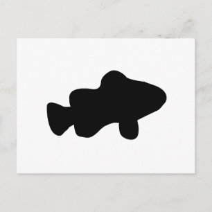 Clown Fish Silhouette Vykort