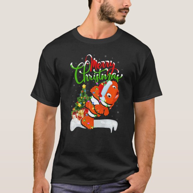 Clown Fish  Xmas Decorations Santa Clown Fish Chri T Shirt (Framsida)