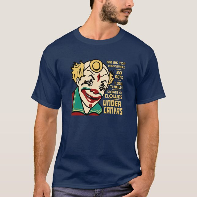 Clown för vintagekarnevalcirkus tee (Framsida)
