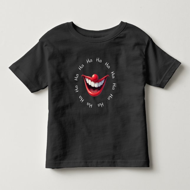 Clown Funny Ha Ha Ha Ha Ha T Shirt (Framsida)
