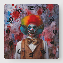 Clown Fyrkantig Klocka