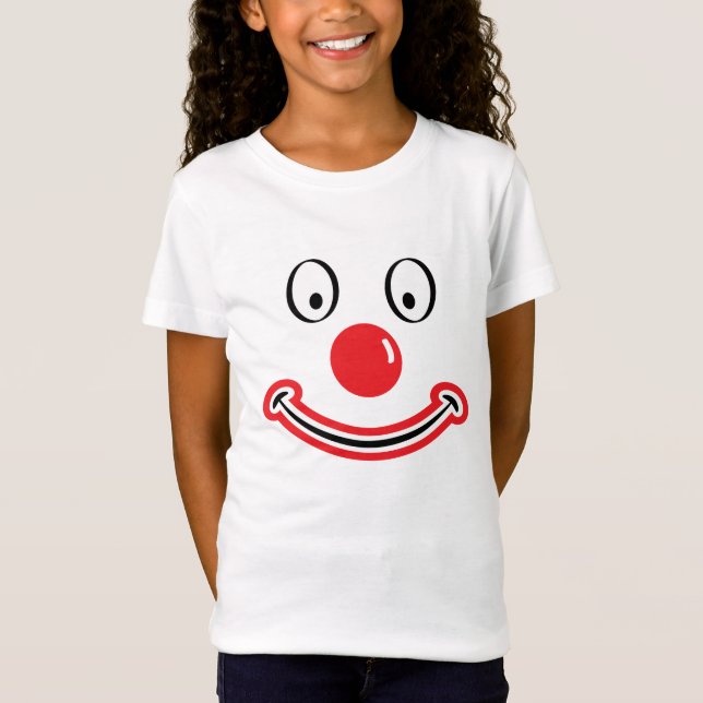 Clown gezicht met rode neus. Clownsgezicht  T Shirt (Framsida)